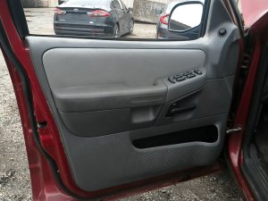 2002-2005 Ford Explorer Gray Door Interior Trim Panel with Power Windows and Locks - Front, Left (Driver) (Used OEM)