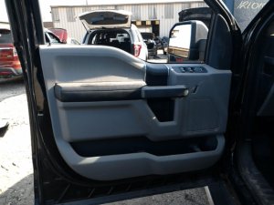 2015-2020 Ford F-150 Gray Door Interior Trim Panel with Power Windows and Locks - Front, Right (Passenger) (Used OEM)