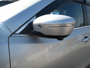 2014-2016 Nissan Rogue Red Power Door/Side View Mirror - Left (Driver) (Used OEM)