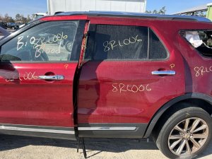 2011-2019 Ford Explorer Maroon Chrome Exterior Door Handle - Rear, Left (Driver) (Used OEM)