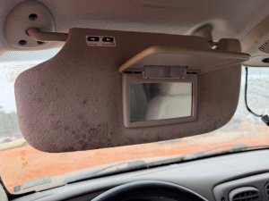 2005-2007 Buick Rainier Tan Sun Visor with Illuminated Vanity Mirror - Left (Driver) (Used OEM)