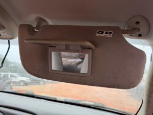 2005-2007 Buick Rainier Tan Sun Visor with Illuminated Vanity Mirror - Right (Passenger) (Used OEM)