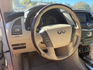 2011-2013 INFINITI QX56 Tan Tilt Steering Column with Cruise and Radio Controls (Used OEM)