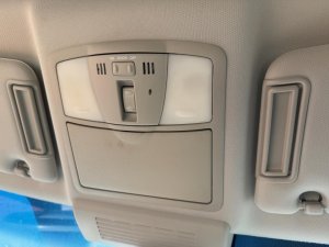 2011-2013 INFINITI QX56 Tan Front Roof Console with Map Lamps (Used OEM)
