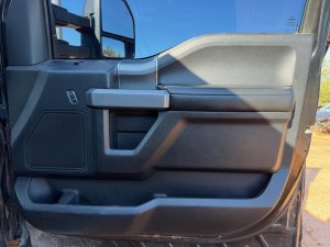 2015-2020 Ford F-150 Black Door Interior Trim Panel with Power Windows and Locks - Front, Left (Driver) (Used OEM)