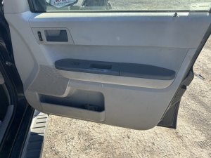 2008-2011 Mazda Tribute Tan Door Interior Trim Panel - Front, Right (Passenger) (Used OEM)