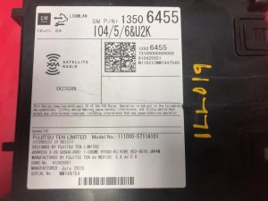2015 Cadillac ELR AM-FM XM Radio Receiver (Used OEM)