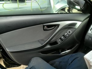 2014-2016 Hyundai Elantra Gray Door Interior Trim Panel - Front, Left (Driver) (Used OEM)