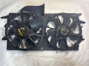 1997-2005 Chevrolet Malibu Beige Dual Radiator and A/C Condenser Fan Motor Assembly (Used OEM)