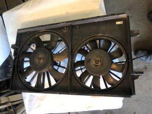 2008-2009 Saturn Aura A/C Condenser Fan Motor Assembly (Used OEM)