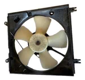 2001-2005 Toyota RAV4 Radiator and A/C Condenser Fan Motor Assembly - Left (Driver) (Used OEM)