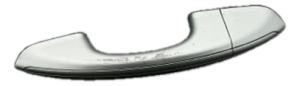 2013-2020 Ford Fusion Silver Exterior Door Handle Assembly - Rear, Left (Driver) (Used OEM)
