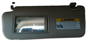 2010-2012 Hyundai Santa Fe Beige Sun Visor with Illuminated Vanity Mirror - Left (Driver) (Used OEM)