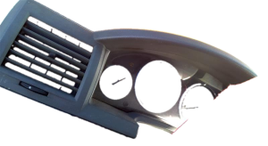 2008-2010 Chrysler Town &amp; Country Gray Radio and Speedometer Instrument Panel Bezel (Used OEM)
