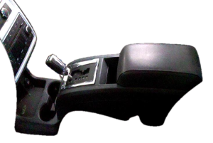 2010 Dodge Journey Black Floor Shift Console Panel with Illuminated Cup Holders (Used OEM)