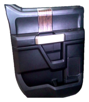 2015-2020 Ford F-150 Black Door Interior Trim Panel with Power Windows and Locks - Rear, Left (Driver) (Used OEM)