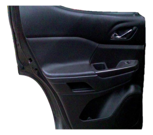 2017-2023 GMC Acadia Black Door Interior Trim Panel with Power Windows and Locks - Rear, Left (Driver) (Used OEM)