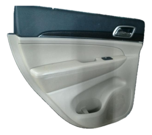 2012-2018 Jeep Grand Cherokee Tan Door Interior Trim Panel - Rear, Left (Driver) (Used OEM)
