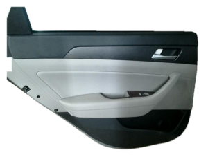 2015-2017 Hyundai Sonata Gray Door Interior Trim Panel - Rear, Left (Driver) (Used OEM)