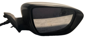2016-2020 Nissan Rogue Silver Power Blind Spot Assist Door/Side View Mirror - Right (Passenger) (Used OEM)