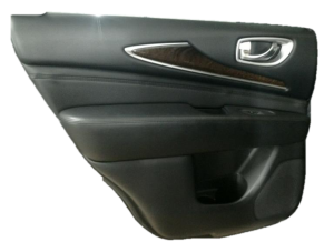 2014-2020 INFINITI QX60 Black Door Interior Trim Panel with Power Windows and Locks - Rear, Left (Driver) (Used OEM)