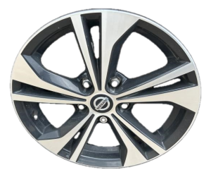 2020-2023 Nissan Sentra 16x6.5 5-Double Spoke Machined Black Alloy Wheel (Used OEM)