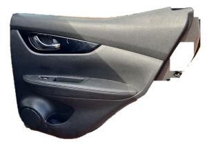 2017-2019 Nissan Rogue Sport Black Door Interior Trim Panel - Rear, Right (Passenger) (Used OEM)