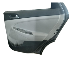 2016-2021 Hyundai Tucson Gray Door Interior Trim Panel with Power Windows and Locks - Rear, Right (Passenger) (Used OEM)