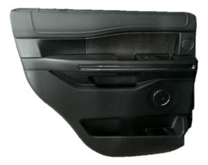2018-2025 Lincoln Navigator Black Door Interior Trim Panel with Power Windows and Locks - Rear, Left (Driver) (Used OEM)