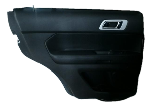 2013-2019 Ford Police Interceptor Utility Black Door Interior Trim Panel - Rear, Left (Driver) (Used OEM)