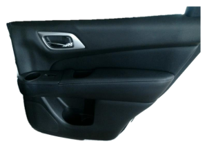 2014-2020 INFINITI QX60 Black Door Interior Trim Panel with Power Windows and Locks - Rear, Right (Passenger) (Used OEM)