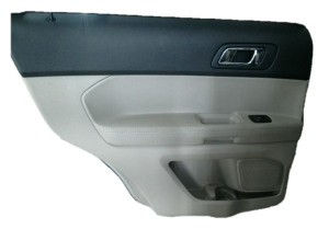 2013-2015 Ford Police Interceptor Utility Gray Door Interior Trim Panel with Power Windows and Locks - Rear, Left (Driver) (Used OEM)