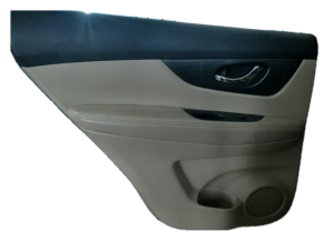 2014-2020 Nissan Rogue Tan Door Interior Trim Panel with Power Windows and Locks - Rear, Left (Driver) (Used OEM)