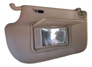 2013-2019 Ford Escape Tan Sun Visor with Garage Door Opener and Illuminated Mirror - Left (Driver) (Used OEM)