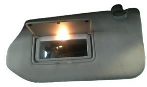 2013 INFINITI JX35 Gray Illuminated Sun Visor - Left (Driver) (Used OEM)