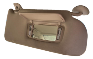 2005-2009 Buick Allure Tan Sun Visor with Illuminated Vanity Mirror - Right (Passenger) (Used OEM)