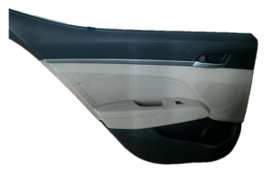 2017-2020 Hyundai Elantra Black Door Interior Trim Panel with Power Windows and Locks - Rear, Left (Driver) (Used OEM)