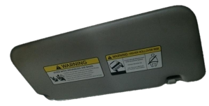 2020-2022 Kia Soul Gray Sun Visor without Sunroof - Left (Driver) (Used OEM)