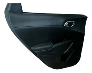 2020-2022 Kia Soul Black Door Interior Trim Panel with Power Windows and Locks - Rear, Left (Driver) (Used OEM)