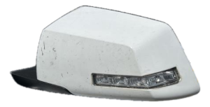 2009-2014 GMC Acadia White Power Door/Side View Mirror - Left (Driver) (Used OEM)