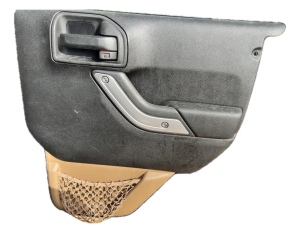 2011-2018 Jeep Wrangler Tan Door Interior Trim Panel - Rear, Right (Passenger) (Used OEM)