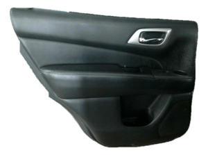 2014-2020 INFINITI QX60 Black Door Interior Trim Panel with Power Windows and Locks - Rear, Left (Driver) (Used OEM)