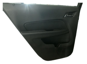 2010-2017 GMC Terrain Black Door Interior Trim Panel with Power Windows and Locks - Rear, Left (Driver) (Used OEM)