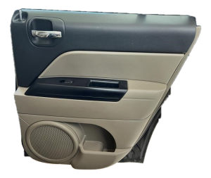 2009-2017 Jeep Compass Tan Door Interior Trim Panel - Rear, Right (Passenger) (Used OEM)