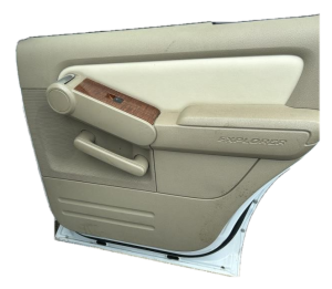 2007-2010 Ford Explorer Sport Trac Tan Front Door Interior Trim Panel with Power Windows - Rear, Right (Passenger) (Used OEM)