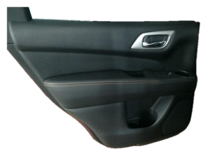 2014-2020 INFINITI QX60 Black Door Interior Trim Panel with Power Windows and Locks - Rear, Left (Driver) (Used OEM)
