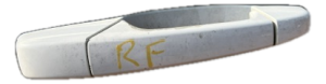 2007-2013 Chevrolet Avalanche White Exterior Door Handle - Front, Right (Passenger) (Used OEM)