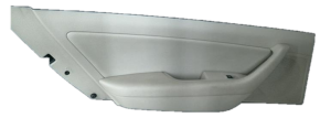 2015-2017 Hyundai Sonata Black Door Interior Trim Panel with Sunshade - Rear, Left (Driver) (Used OEM)