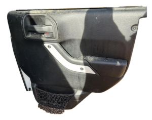 2011-2018 Jeep Wrangler Black Door Interior Trim Panel Sport - Rear, Right (Passenger) (Used OEM)