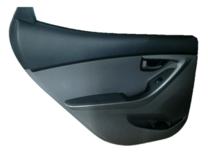 2012-2018 Ford Focus Black Door Interior Trim Panel - Rear, Left (Driver) (Used OEM)